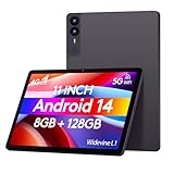 Wainyok 11 Zoll Android 14 Tablet: 4G LTE 5G WiFi Tableta | 8GB RAM + 128GB ROM (1TB TF) | Octa-Core | Widevine L1, FHD Display, 13MP+5MP, 7000mAh, GPS, Grau