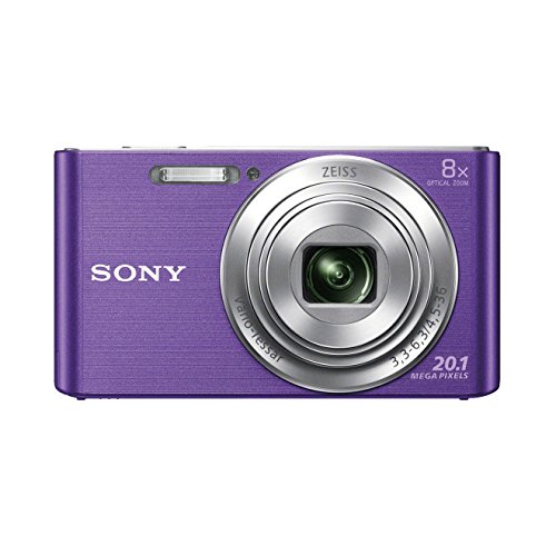 Sony DSC-W830 Digitalkamera (20,1 Megapixel, 8x optischer Zoom, 6,8 cm (2,7 Zoll) LC-Display, 25mm Carl Zeiss Vario Tessar Weitwinkelobjektiv, SteadyShot) violett
