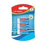 Keyroad KR971023 Universal-Radiergummi/Technischer Radierer für Bleistift und Buntstift/ 3 Stück/für Bleistift und Buntstift/aus Kautschuk/Farbe: Weiß