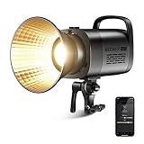 NEEWER CB60B 70W LED Videoleuchte Studiolicht 2,4G/APP Steuerung,COB Bi-Color Studio Dauerlicht 2700K-6500K 34000Lux@1m/CCT Modus/CRI97+/12 Szenen Bowens Halterunguns für Fotografie Videobeleuchtung