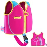 OSHYLE Kinder Schwimmweste - Jungen Mädchen Neopren Schwimmen Jacke Kleinkind Schwimmen Floating Neopren Schwimmweste für 1–9 Jahre (S(1-3), Rot)