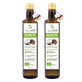 GreatVita Bio MCT Öl auf Kokosölbasis 2x 500 ml | 60% Caprylsäure (C8) & 40% Caprinsäure (C10) Fettsäuren | 100% reines MCT Oil geschmacksneutral - Zuckerfrei, GVO-frei