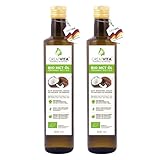 GreatVita Bio MCT Öl auf Kokosölbasis - 2x 500 ml | 70% Caprylsäure (C8) & 30% Caprinsäure (C10) Fettsäuren | 100% reines MCT Oil geschmacksneutral - Zuckerfrei, GVO-frei