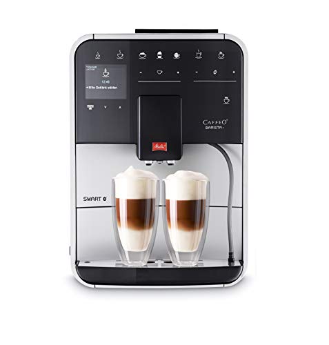 Melitta Caffeo Barista T Smart F831-101, Kaffeevollautomat, Smartphone-Steuerung mit Connect App, One Touch Funktion, Silber