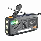 DAB/DAB+/UKW Notfallradio mit Bluetooth 5.0 Digitalradio DAB mit SOS-Alarm/Taschenlampe & Nachtlicht & Warnlicht Tragbares Radio DAB+ für Wandern Outdoor Camping