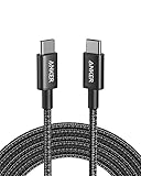 Anker USB C Kabel, 100W USB C auf USB C Kabel, USB C Ladekabel 3m lang für iPhone 16/15 Serie, MacBook Pro/Air, iPad Pro/Air, Galaxy S24/S23, Pixel, Switch, LG und mehr (Schwarz)