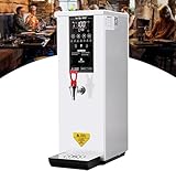 Kommerzieller Heißwasserkocher, 40 l, Edelstahl, automatische Befüllung von Tee/Kaffee, mit digitaler Steuerung und tropffreiem Wasserhahn, automatische Temperaturregelung für Catering, Cafés