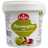 Gusto - Premium Pistaziencreme aus Italien/Sizilien mit 20% Pistazien (1 kg) Pistazienaufstrich in Gastro-Qualität - Pistazien-Aufstrich ideal als Brotaufstrich, zu Desserts oder zum Verfeinern