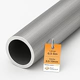Alu-Verkauf Aluminium Rundrohr - Durchmesser 22mm - Wandstärke 1.5mm - Maße individuell wählbar - Präzises Alurohr für Modellbau, DIY und Werkstatt - Hochwertig & leicht - Für Heimwerker und Profis