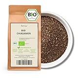 Kamelur 1kg BIO Chiasamen schwarz Chia Samen BIO ohne Zusätze für Porridge & Co. - BIO Chia Saat in biologisch abbaubarer Verpackung