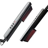 Bartglätter Elektrischer Haarglätter Kamm für Männer Haarglätter und Glätten Keramik Bart Heizung 6 Temperatur Von 160 bis 210 Grad für Männer und Frauen EU Plug