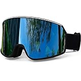 SPOSUNE Skibrille mit Doppelgläser, beschlagfrei, UV-Schutz, Schneebrille für Herren, Damen, Jugendliche, Skifahren, Schneemobil
