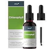Liquid Chlorophyll aus Alfalfa - hochdosiert & ohne Konservierungsstoffe - 200 mg natürliches Chlorophyll pro Tagesdosis- 100% vegan & in Deutschland hergestellt - 50 ml Chlorophyll Tropfen