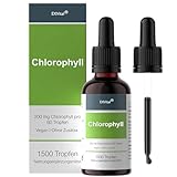 Liquid Chlorophyll aus Alfalfa - hochdosiert & ohne Konservierungsstoffe - 200 mg natürliches Chlorophyll pro Tagesdosis- 100% vegan & in Deutschland hergestellt - 50 ml Chlorophyll Tropfen