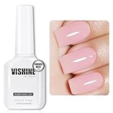 Vishine Rubber Base 5-in-1 Rubber Builder Milchrosa, 16 ml, semi-permanenter Gel-Nagellack, UV, LED, Gel, Polish, Stärkung und Reparatur von Maniküre, Nail Art #063