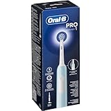 Oral-B Elektrische Zahnbürste, wiederaufladbar, Pro Series 1, Drucksensor, Akku mit langer Lebensdauer, 1 Bürstenkopf, 1 elektrische Zahnbürste, blau, Geschenkidee