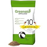 Rasensamen trockenresistent Greenato Dryland 5kg – Trockenrasen turbogrün Rasensamen schnellkeimend Frühjahr und Herbst Grassamen Unkrautvernichter Rasen Rasensaat - ideal für eine Fläche von 200m²