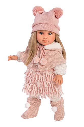 Llorens LL53525 Puppe Elena mit blonden Haaren und blauen Augen, Fashion Doll mit weichem Körper, inkl. trendigem Outfit, 35cm