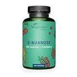 D-MANNOSE + CRANBERRY Vegavero ® | 100% Natürlich | 2.000 mg D-Mannose | Mit Vitamin C aus Acerola | Vegan & Ohne Zusätze | 120 Kapseln