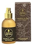 AURUM AFRICA - Marula Öl 50ml - Bio zertifiziert & kaltgepresst - Nr. 1 Naturkosmetik aus Afrika für Gesicht, Körper & Haare - 4in1 Öl - Haaröl, Gesichtsöl, Körperöl & Massageöl - Vegan
