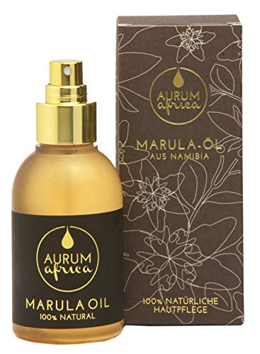 AURUM AFRICA - Marula Öl 50ml - Bio zertifiziert & kaltgepresst - Nr. 1 Naturkosmetik aus Afrika für Gesicht, Körper & Haare - 4in1 Öl - Haaröl, Gesichtsöl, Körperöl & Massageöl - Vegan
