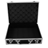 TOPPERFUN Tragbarer Aluminium Werkzeugkoffer Klein Leicht Wetterfest Kratzfest Organizer Box mit Innenfach für Zubehör und Messgeräte Multifunktional Stapelbar für Unterwegs und Outdoor