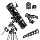 Omegon Teleskop N 150/750 EQ-4 | Newton Reflektor | leistungsstark für Deep-Sky | robuste EQ-4 Montierung | ideal für Einsteiger und Fortgeschrittene