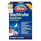 Abtei Nachtruhe Baldrian Schlaf-Dragees N - pflanzliches Arzneimittel für erholsamen und gesunden Schlaf sowie bei nervlicher Belastung - ohne Gewöhnungseffekt - 1 x 90 Dragees