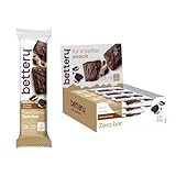 Bettery Pflanzlicher Zuckerarmer Riegel (55g x 12) - Hochdosierter Proteinriegel mit Erbsen- & Hefeprotein - optimal als gesunde Zwischenmahlzeit oder Pre-/Post-Workout-Snack - Cookies & Cream