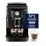 De'Longhi Magnifica S ECAM11.112.B, Kaffeevollautomat mit Milchaufschäumdüse für Cappuccino, mit Espresso Direktwahltasten und Drehregler, 2-Tassen-Funktion, Schwarz