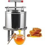 LKJHG Manuelle Honigschleuder, Edelstahl-Weinfruchtpresse Mit T-Förmigem Griff, Honigpresse Für Die Herstellung Von Wein, Honig, Saft, Pfefferöl Oil