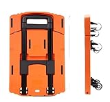 Zusammenklappbare Sackkarre, 200 kg Kapazität, TPE-Räder, 3-stufiger Teleskopgriff (orange)