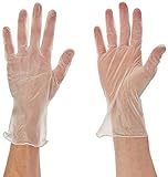 Sonnenschutzhandschuhe Einweg-Vinyl-Handschuhe - puderfrei, klar, latexfrei und die freie Allergie, Kunststoff, Arbeit, Food Service, Reinigung(S/200PCS)