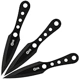 G8DS 3er Wurfmesser Set Punisher Throwing Knife inkl Nylon Etui (Silber)