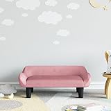 Festnight Kindersofa Rosa Minisofa Kindercouch mit Schlaffunktion Kindersessel Schlafsofa Kinder Sofa Bettfunktion Schlafsessel 70 x 40 x 24 cm Samt für Kinderzimmer Kindermöbel