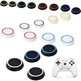 Dokeno 10 Paar Silikon Joystick Grip Kappen, Silikon Stick Kappen Thumpstick Kappen Grip Zubehör Joystick Abdeckung Gamepad Schutzzubehör für PS5 / PS4 / PS3 / Xbox 360 /Switch Pro Controllern