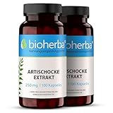 Artischocken Kapseln – 200 Stück mit 250 mg hochdosiertem Artischockenextrakt von BIOHERBA PZN 18215190