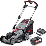 IKRA Bosch 36V 3in1 Rasenmäher Mulchmäher IB-LM 43, Rasenflächen bis 600m², Schnittbreite 43cm, Schnitthöhe 30-75mm, inkl. Akku 36V 4Ah & Ladegerät