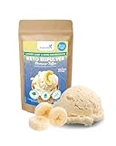 Simply Keto Lower-Carb* Banana Toffee Eis Mix - Cremiges Eis ohne Zuckerzusatz mit nur 2,1 g Netto-Kohlenhydrate - ohne Maltit - Glutenfrei, sojafrei & ketogen - für 10 Portionen (100 g)