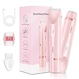 Silky Splash Rasierer, 2-in-1 Dual Head Elektrischer Rasierer Damen Intimbereich Pro, IPX7 Wasserdicht Kabelloser Wet & Dry Bikini Trimmer, Damenrasierer Elektrisch mit USB Ladestati