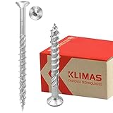 KLIMAS Holzschrauben Torx - Spanplattenschrauben Weiß - Senkkopfschrauben - Terrassenschrauben - Universalschrauben - Dachkonstruktion Schrauben Set - Holzschrauben 4x40 mm 400 Stück