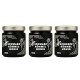 EB Nature Nature Boost Honig - Schwarzkümmel & regionaler Blütenhonig - Roher deutscher Blütenhonig mit äthiopischem Schwarzkümmel, kaltgeschleudert, Thymochinon, 480 g (3er Pack)