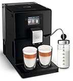 Krups Intuition Preference Kaffeevollautomat mit Milchschlauch, 11 Getränke, Personalisierung, 2-Tassen-Funktion, Kaffeemaschine, Schwarz, EA872810