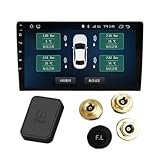 Etyrerre Reifendrucküberwachungssystem, TPMS, ohne USB, intelligent, Android 5 V, für Autoradio-Navigation, externe Alarmanzeige