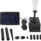 1.5W 7V Solarbetriebene Wasserteichpumpe Solar Teichpumpe Set für Mini Teiche und Gartenpools Outdoor