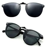 CREYESTAL Polarisiert Sonnenbrillen Aufsatz Brille, Sonnenbrille Clip, Anhebbar und Ultraleicht, Herren, Damen 100% UV400