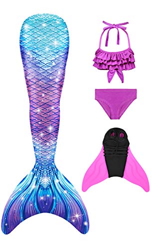 shepretty meerjungfrauenflosse mädchen Mermaid Tail Badeanzug für Erwachsene und Kinder，xiaofenfenG5-140