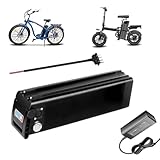 JHKJ 48-Volt-Lithiumbatterien, 48 V, 8 Ah, 10 Ah, 13 Ah, 15 Ah, 17,5 Ah, 20 Ah, Ersatz-Lithium-Ionen-Akku für Faltbare E-Bikes mit Ladegerät und 4-poligem Anschluss,48v,20Ah