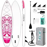 FunWater Stand Up Paddling Board Aufblasbare Multifunktionale Paddleboard mit SUP Zubehör für Erwachsene (Tiki-PINK)