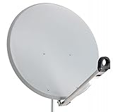 Premium X XTA100 SAT Antenne 100cm Aluminium Hellgrau Satellitenschüssel Offset Spiegel Satelliten-Antenne UHD 4K